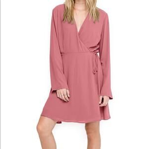 Lush Elly Wrap Dress Withered Rose Size Medium